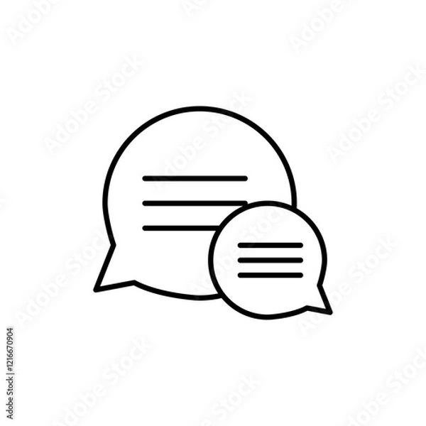 Fototapeta Speech bubble icon Vector logo set flat