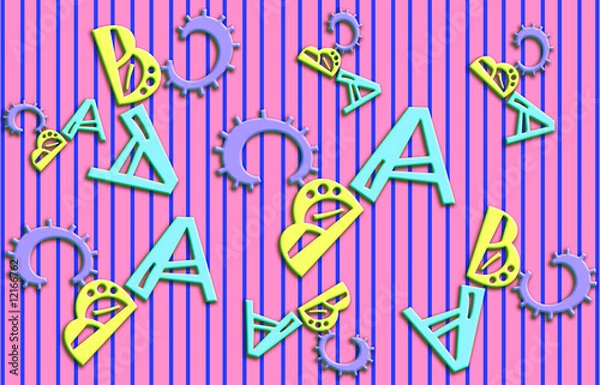 Fototapeta ABC'S vertical stripes