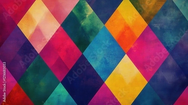 Obraz Colorful Diamond Pattern Background