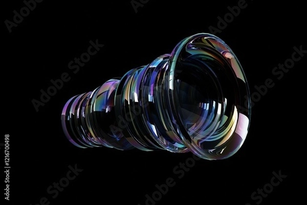 Obraz 分光するフォトレンズの3Dイラスト