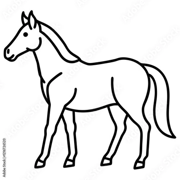 Obraz horse line art vector