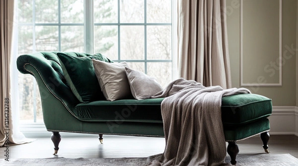 Obraz Luxurious Swivel Accent Chair in Modern Interior