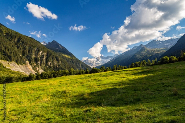 Fototapeta Durlassboden reservoir in the Zillertal Alps, Austria