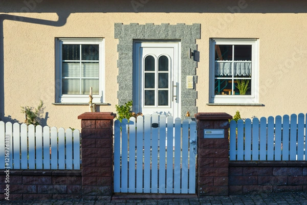 Obraz Eingangsbereich an einem modernen Einfamilien-Wohnhaus