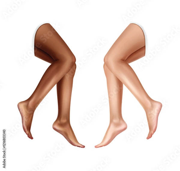 Obraz Women's legs, depilation concept