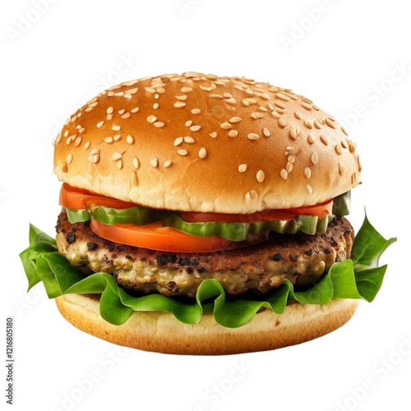 Fototapeta hamburger isolated