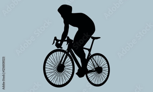 Obraz bicycle icon, bicycle vector silhouette illustration  cut out, illustration, bicycle, vector, icon symbol, in silhouette, icon set, lifestyles, healthy lifestyle, symbol, exercising, running, swimming