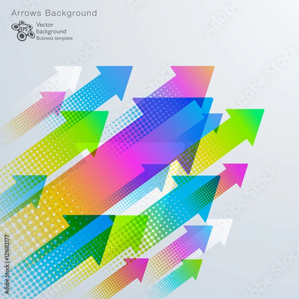 Fototapeta Colorful Arrow Graphic  #Vector Background 