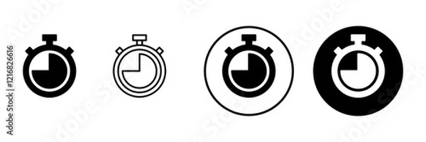 Fototapeta Stopwatch icon vector. Timer sign and symbol. Countdown icon. Period of time