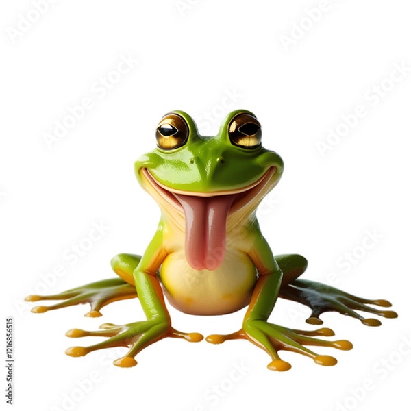Fototapeta frog on white background