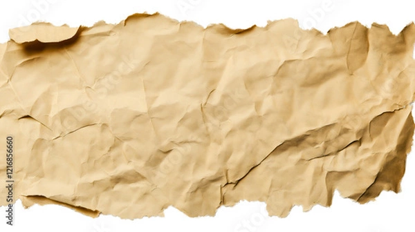 Fototapeta Brown Crumpled Vintage Paper Texture Background for Creative Projects and Art Design