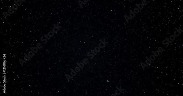 Obraz  black distressed overlay background with tiny white particles scattered across it, creating an impression of stars or snowflakes in the night, dark background, matrix-like code