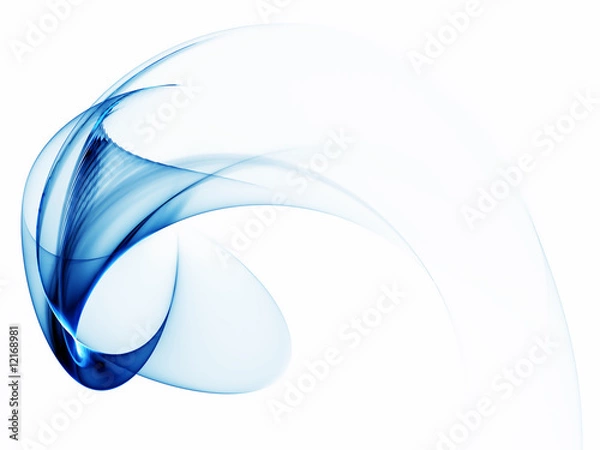 Obraz dynamic blue abstract background on white