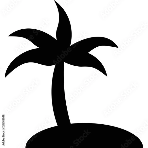 Fototapeta Simple vector icon island
