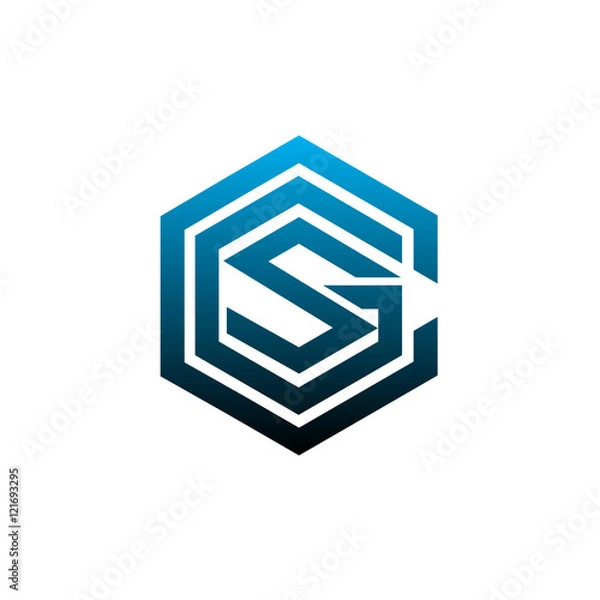 Obraz S G C Square Logo Vector Image Icon