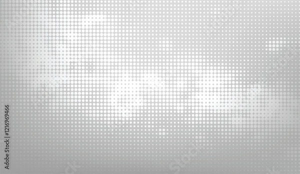 Obraz Subtle Shimmering Grayscale Dotted Pattern with Light Gradient and Abstract Circular Texture for Minimalist Design or Digital Background