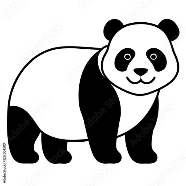 Obraz panda line art vector