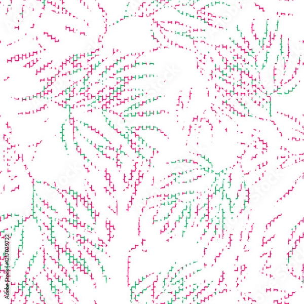 Obraz Abstract leaf seamless patterns