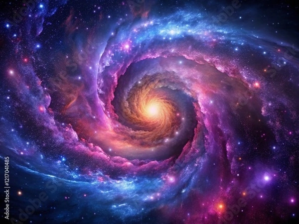 Obraz Panoramic Cosmic Galaxy: Nebulae, Stars, and Stardust in Deep Space