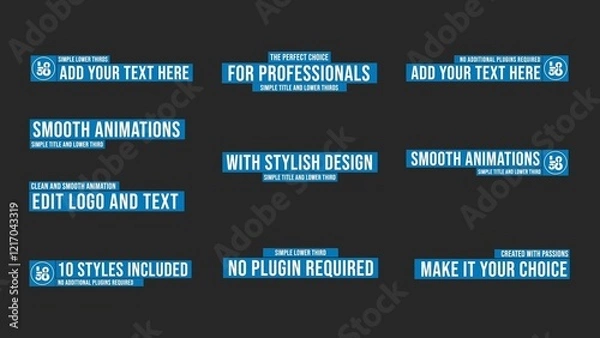 Fototapeta Simple Lower Thirds