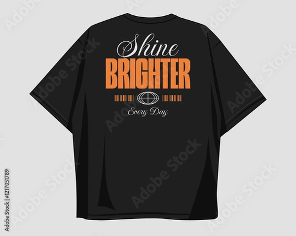 Obraz Typography streetwear vector t-shirt design for brand, streetwear clothing design. Minimalist typography, merch design for print. Quotes for apparel design, fashion, clothes. Print on demand