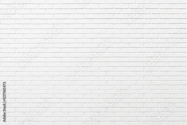 Fototapeta White brick wall background with clean texture and seamless design.