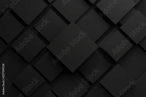Fototapeta Abstract Black Geometric Pattern Design