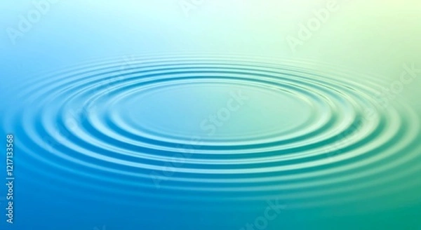 Fototapeta A soft flowing photo features water ripples in calming blue or green hues, promoting relaxation and serenity.
