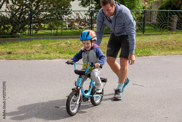 Obraz Fahrrad fahren lernen