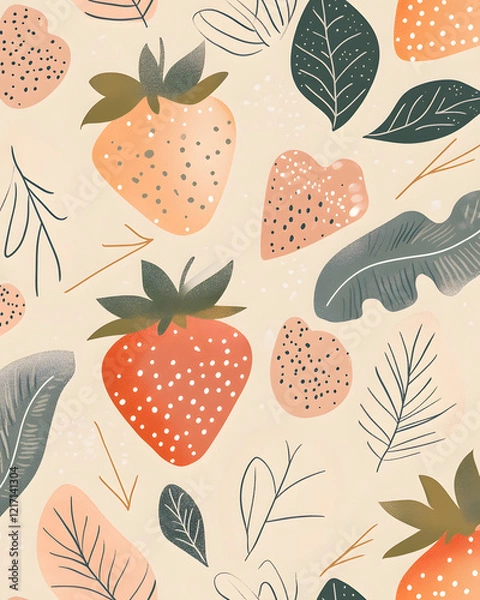 Fototapeta Strawberry are a healthy food. And it is a useful.