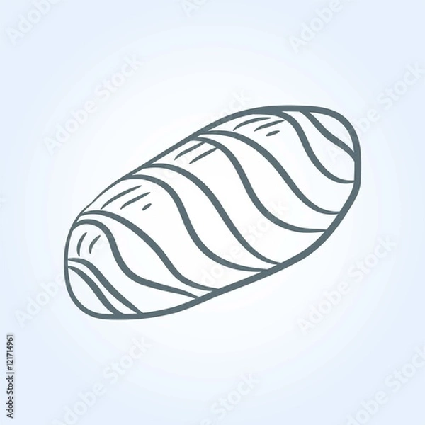 Fototapeta bread icon vector