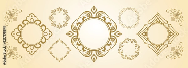 Fototapeta アンティークなフレームデザイン