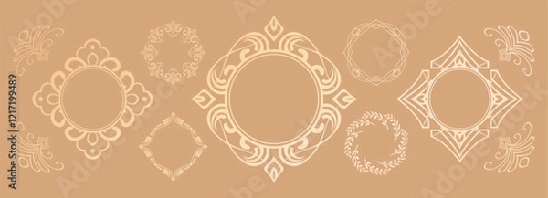 Fototapeta アンティークなフレームデザイン