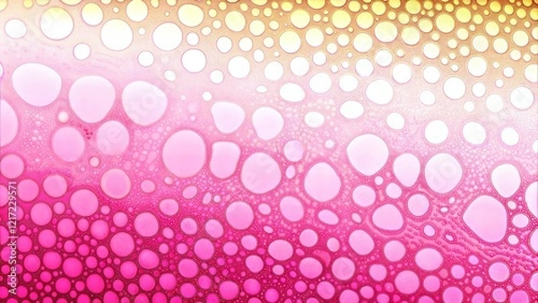 Fototapeta Pink and Yellow Gradient Bubble Pattern