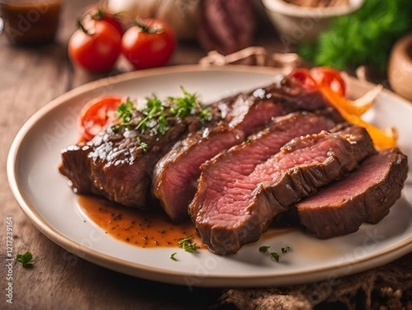 Obraz steak with vegetables