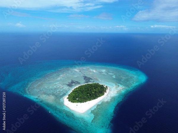 Fototapeta Aerial view of Mantigue Island in Camiguin, Philippines. High quality photo