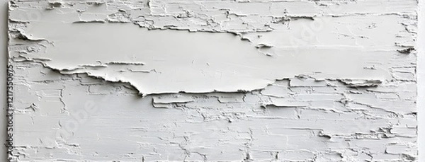 Obraz Old white paint on a wall with peeling effect.