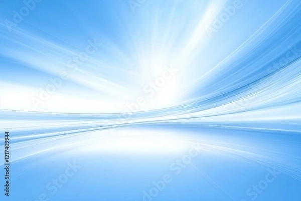 Obraz Bright blue abstract light background design.