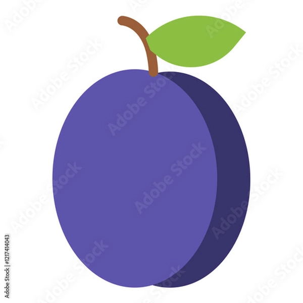 Fototapeta Vector Design Plum Icon Style