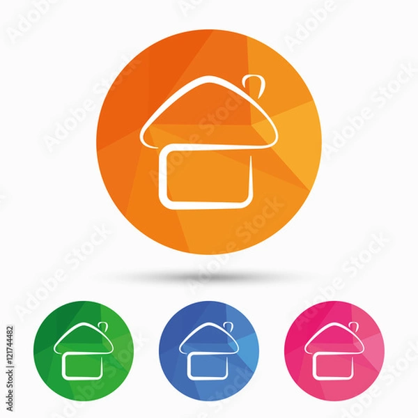 Obraz Home sign icon. Main page button. Navigation
