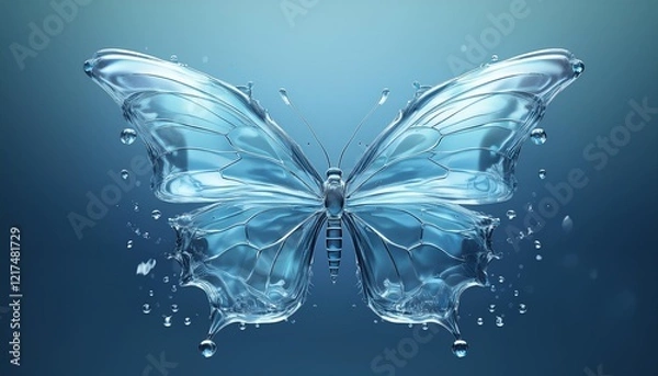 Obraz butterfly on a blue background