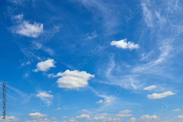 Fototapeta blue sky background with clouds at day