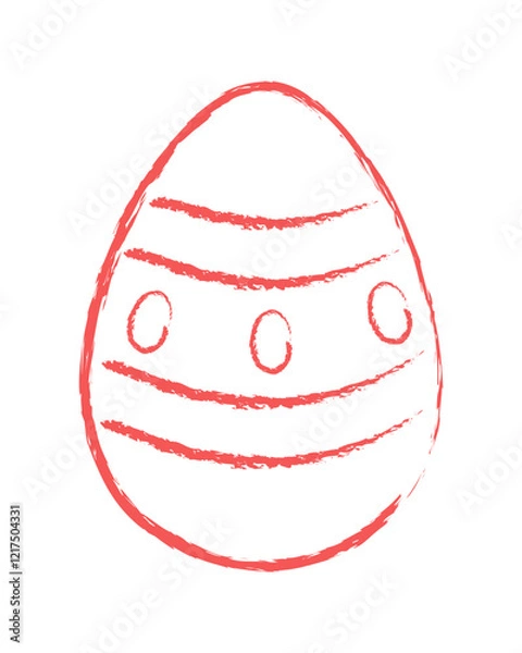 Fototapeta Hand-drawn Easter egg 