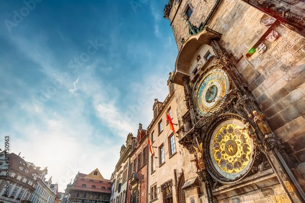 Obraz Wieża Z Zegarem Astronomicznym - Orloj W Pradze, Republika Czeska