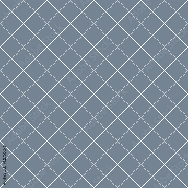 Obraz Seamless pattern of thin crossed lines at 45 degrees on a gray background