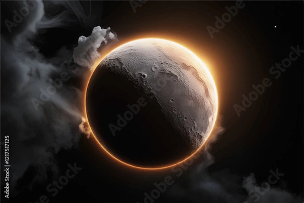 Obraz earth and moon