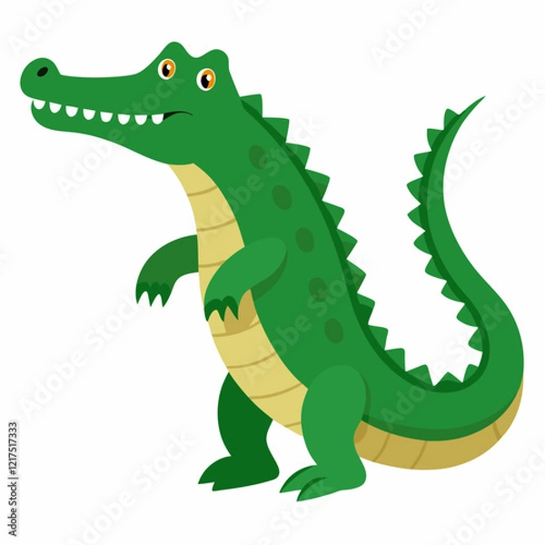 Fototapeta crocodile with a smile vector