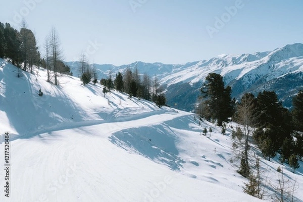 Fototapeta ski resort