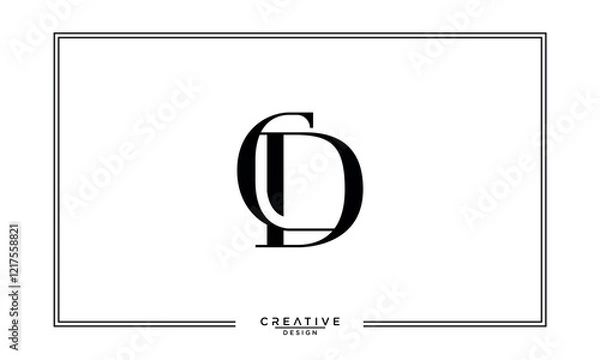 Obraz CD, DC, C, D, Abstract Letters Logo Monogram