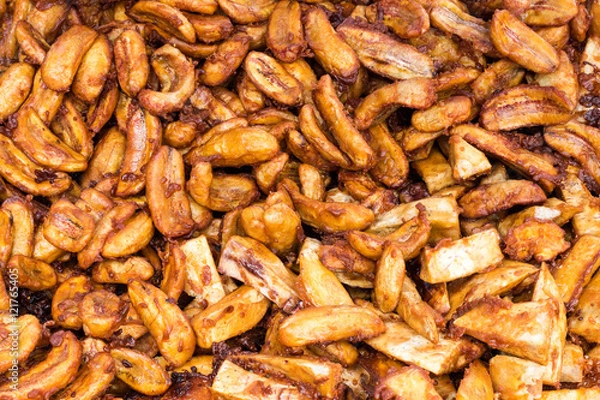 Obraz Many fried bananas.